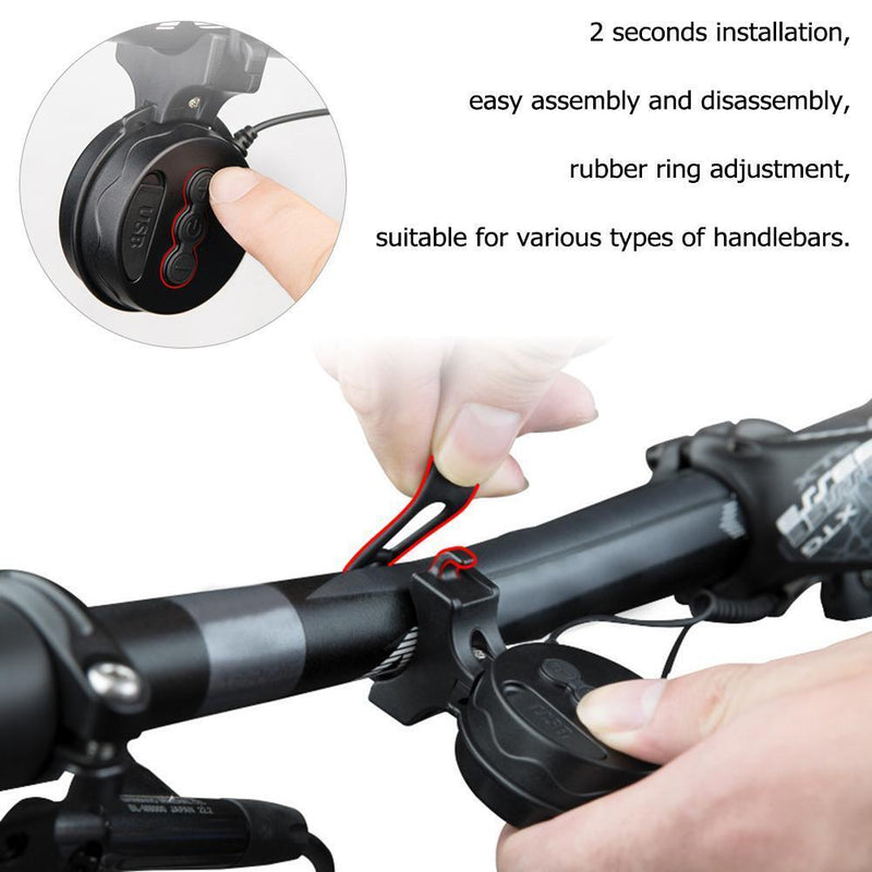 Electric Cycling Bells Waterproof MTB Bicycle Handlebar Horn Ring Bell Newly