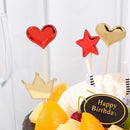 Birthday Party Decor Heart Flags Cup Cake Decoration Cake Insert Cake Topper