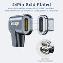 Essager Magnetic USB C Adapter Right Angled 24-Pin USB C PD 100W 10Gbps 4K