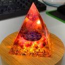 Pyramid Ogan Crystal Energy Tower Nature Reiki Chakra Crushed Stone (D) Newly