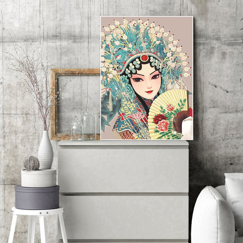 Chinese Opera DIY Diamond Painting Special Shaped 5D Handwork Wall Picture