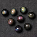 Fashion Lucky Black Men Obsidian Pendant Necklace Amulet Round Ball
