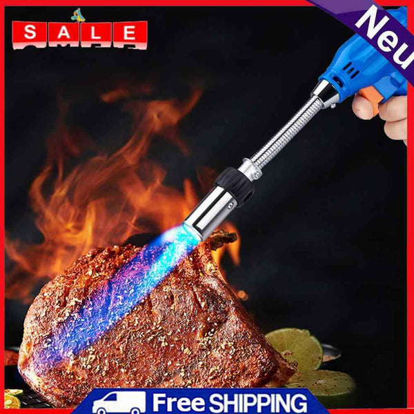 Outdoor Camping Portable Gas Torch Flame Light Camping Ignition Soldering Lamp