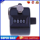 Clicker Counter 4 Digit Number Counters Plastic Shell Hand Held(Black)