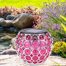 Solar LED Hollow Outdoor Waterproof Peacock Garden Courtyard Lamp (Red) Newly