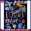 5D Diamond Painting Kit DIY Blackboard Picture Full Round Drill Mosaic Wall Arts