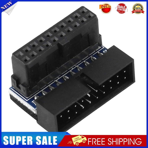 USB 3.0 20 Pin Male to Female Extension Adapter for Motherboard (Up Angled)
