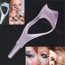 Make Up Brush Applicator Tool 3-In-1 Eyelash Comb Template Mascara Shield