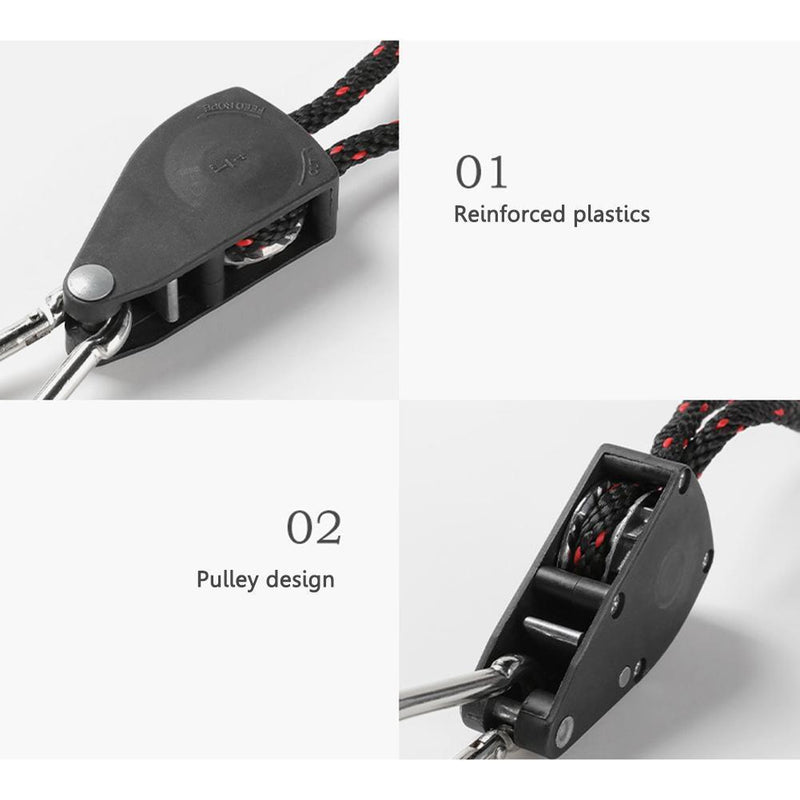 Tent Pulley Rope Buckle Fastener Windproof Adjustable Camping Buckles (L)