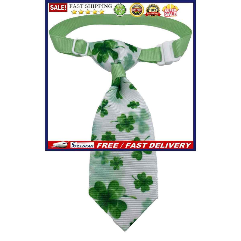 Dog Neck Tie St. Patricks Day Costume Pet Dog Cat Ties Collar - Irish Shamroc