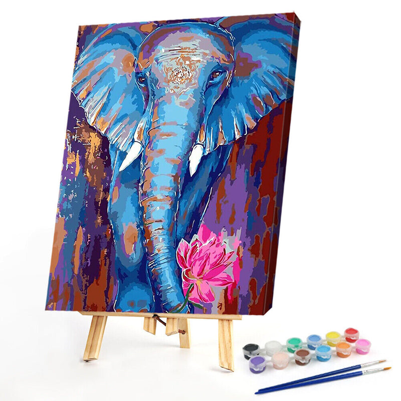 Animal Oil Paint By Numbers Kit DIY Frameless Drawing Picture for Adults Decor