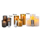 3pcs set Battery Operated With Remote Control LED Candles Flameless Flickering