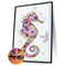 5D DIY Special Shaped Diamond Painting Purple Seahorse Partial Mosaic Kit