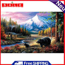 Black Bears Oil Paint By Numbers Kits Canvas Picture Wall Art DIY Craft Coloring