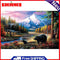 Black Bears Oil Paint By Numbers Kits Canvas Picture Wall Art DIY Craft Coloring