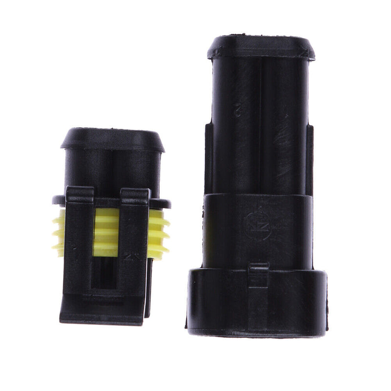 5 Sets Flame Use Temperatures 2P Waterproof Automotive Wire Connector Ste