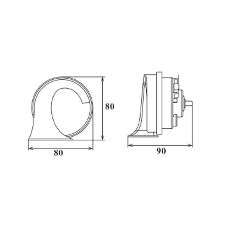 105dB Car Horn 12V for Trucks, Electric Double Snail Horns, for Train Vehicle