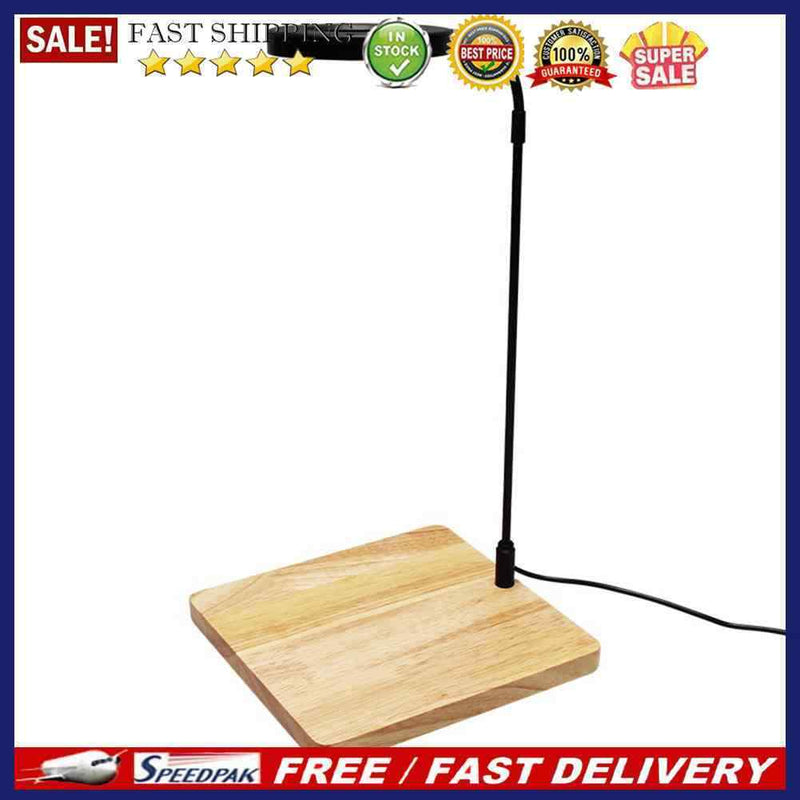 LED Aquarium Light USB Wood Base Aquatic Plants Grow Lighting Lamp for Fish