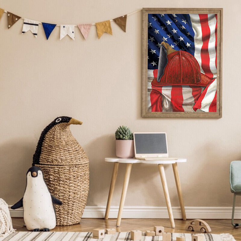 5D Diamond Painting DIY Soldier cap Full Drill Round Rhinestone