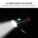 Bike Helmet Light USB Rechargeable Front Rear Headlight Bicycle Flashlight