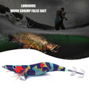 14cm 20g Luminous Wood Shrimp Fishing Lures Artificial Wobbler Bait (4)