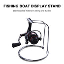 Removable Fishing Wheel Rack Stainless Steel Spinning Reel Display Bracket Newly