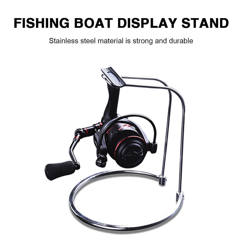 Removable Fishing Wheel Rack Stainless Steel Spinning Reel Display Bracket Newly