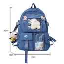 Cute Casual Oxford Shoulder Backpack Large Capacity Student School Bags for Girl