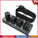 RGB Macro 3 Key + 1 Knob Programmable Mechanical Gaming Keyboard (Black)