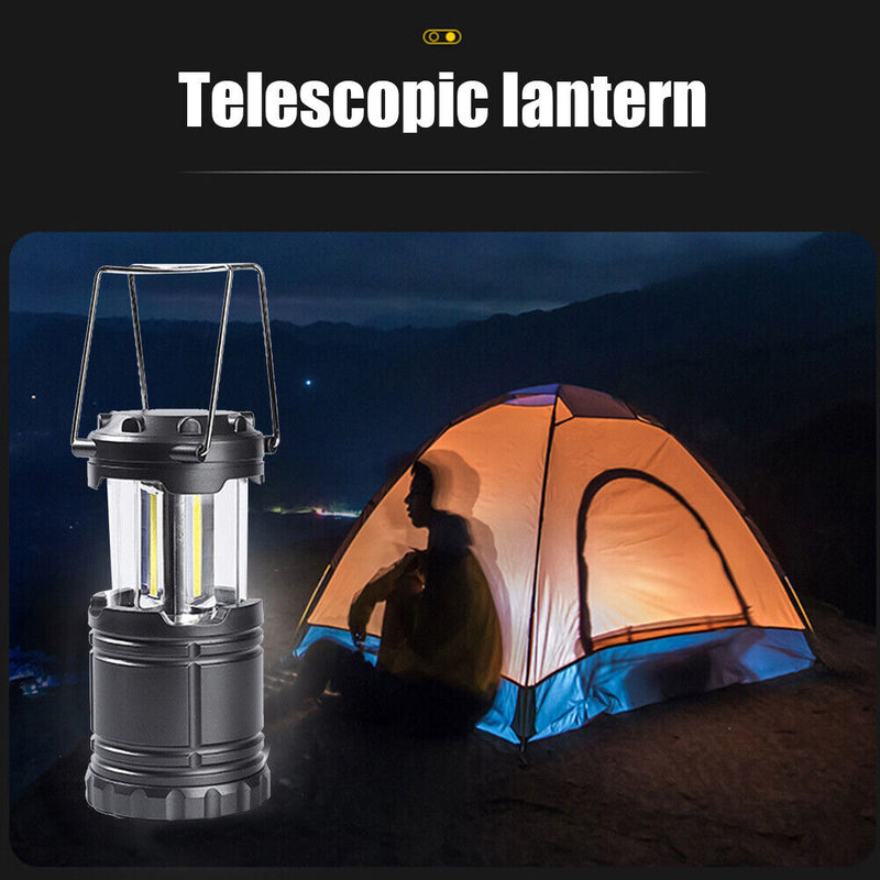 Outdoor Hanging COB Camping Emergency Lantern Collapsible with 2 Modes Ligh