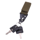 Carabiner Hook Webbing Buckle Nylon Molle Belt Hanging Key Ring(Green) Newly