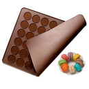 48 Holes Silicone Macaron Mold Non Stick DIY Fondant Pastry Baking Mat (B) Newly