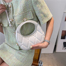 Fashion Crossbody Bags Niche Design Women Round PU Leather Shoulder Handbags