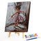 Hand Painted Oil Paint By Numbers DIY Dancing Girl Drawing Wall Decoration Gift