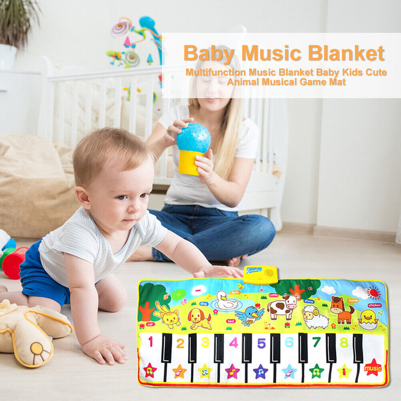 Multifunction Music Blanket Baby Kids Cute Animal Musical Game Mat (1358) Newly