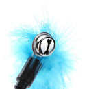 Pet Teaser Feathers Bell Stick Cats Catcher Interactive Wand Toys (Blue)