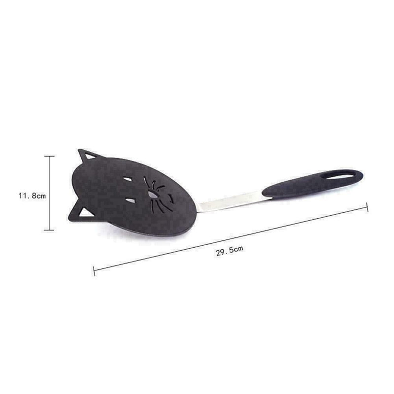 Cute Cat Spatula Black Nylon Nonstick Spatula Heat Z4M6 Flipper Resistant J3B7
