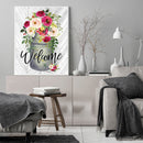 DIY Digital Picture Welcome Flowers Frameless Oil Painting By Number Handicraft