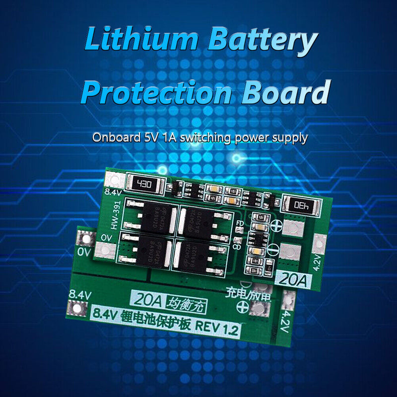HW-391 2S 20A 18650 Lithium Battery Charger Protection Board BMS Module Newly