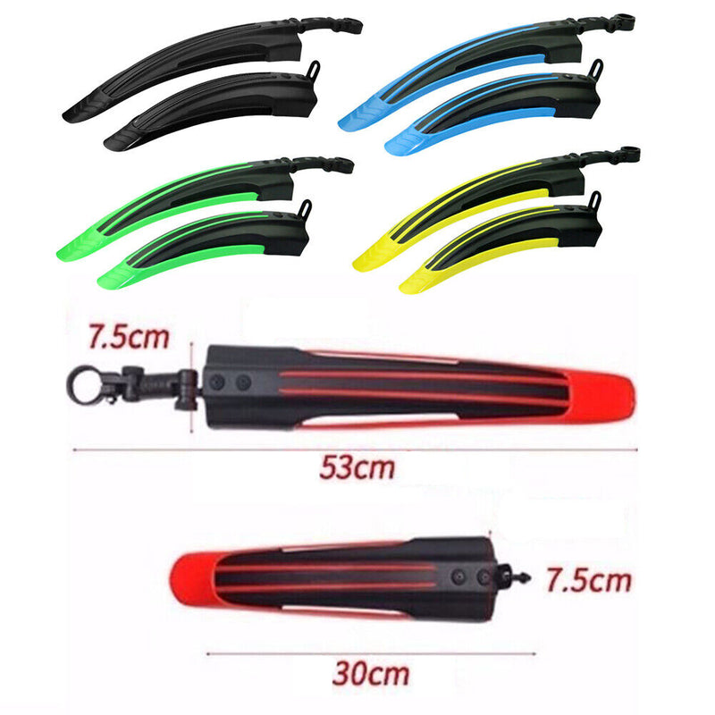 Universal 2pcs Bicycle Front Rear Mudguard for 20/22/24/26 inch Mountain Bi