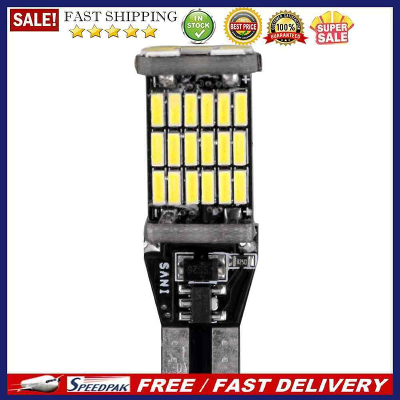 W16W T15 LED Car Tail Bulbs Canbus 4014 45 SMD Error Free Brake Reverse Lamp