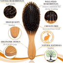 Boar Bristles Hair Brush Scalp Massage Practical Hairdressing Comb Hair Care