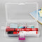 Small Transparent Plastic Storage Box Jewelry Parts Functional Boxes (Red Newly