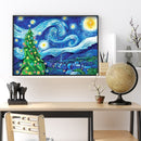 5D DIY Rhinestone Christmas Starry Night Full Round Drill Diamond Painting Decor