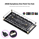 10 Ports RGB Fan HUB PC Computer Desktop 5V 3PIN ARGB Extension Splitter Adapter