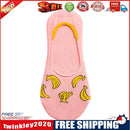 Fashion Women Breathable Cute Banana Print Cotton Short Boat Socks (Pink)
