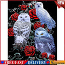 Full Cross Stitch 11CT DIY Rose and Owls Printed Embroidery Home Decoration