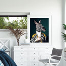 Zebra Gentleman Oil Paint By Numbers Kit DIY Acrylic Painting on Canvas