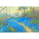 1000pcs DIY Blue Flower Field Paper Puzzle Educational Jigsaw Assembling To
