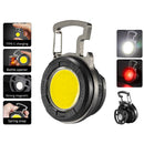 Waterproof 500mAh Type-C USB Rechargeable COB LED Mini Keychain Flashlight